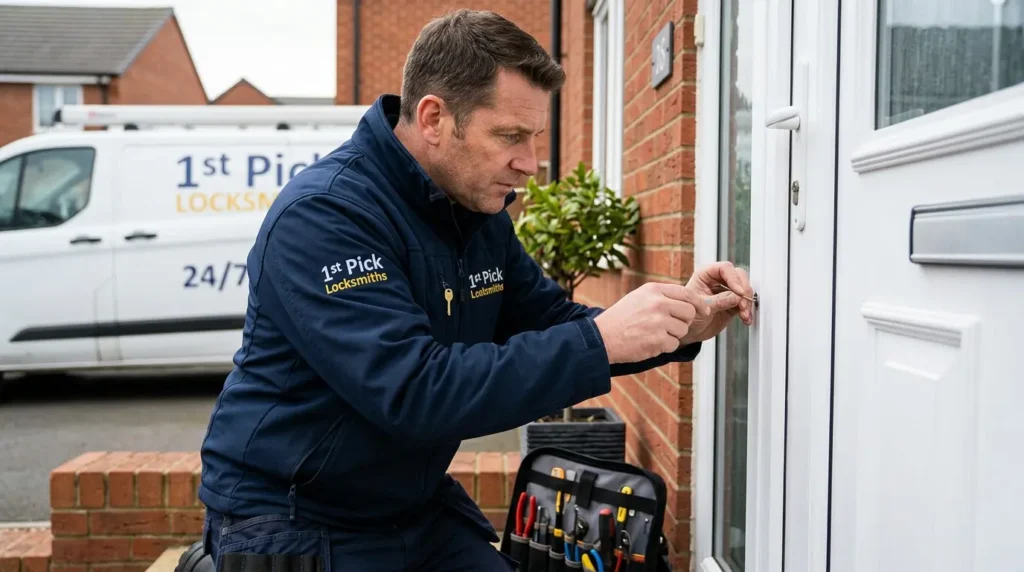 Locksmith_opening_residential_door_repair